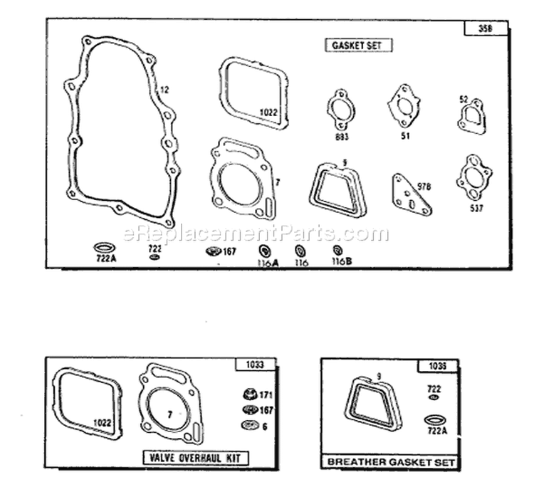 Page F Diagram and Parts List for 9374-2  Briggs and Stratton Generator